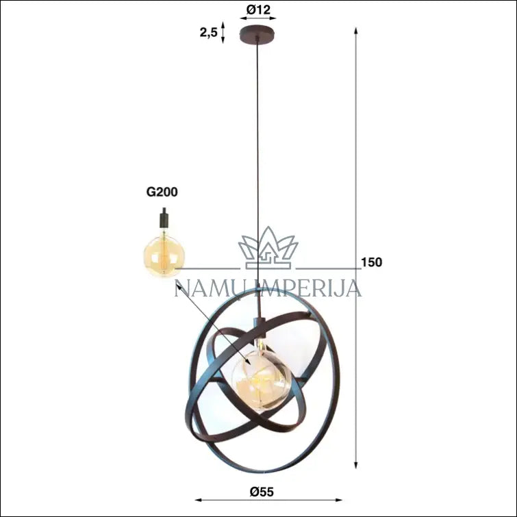 Pakabinamas šviestuvas DI7941 - €72 Save 50% 50-100, __label:Pristatymas 1-2 d.d., color-juoda, interjeras,