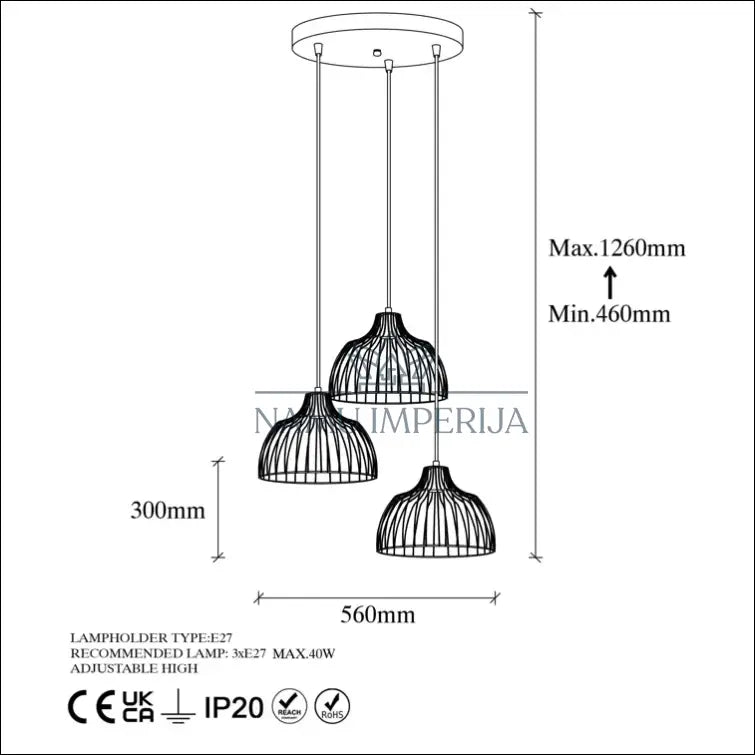 Pakabinamas šviestuvas DI8001 - €43 Save 50% 25-50, __label:Pristatymas 1-2 d.d., color-auksine, interjeras,