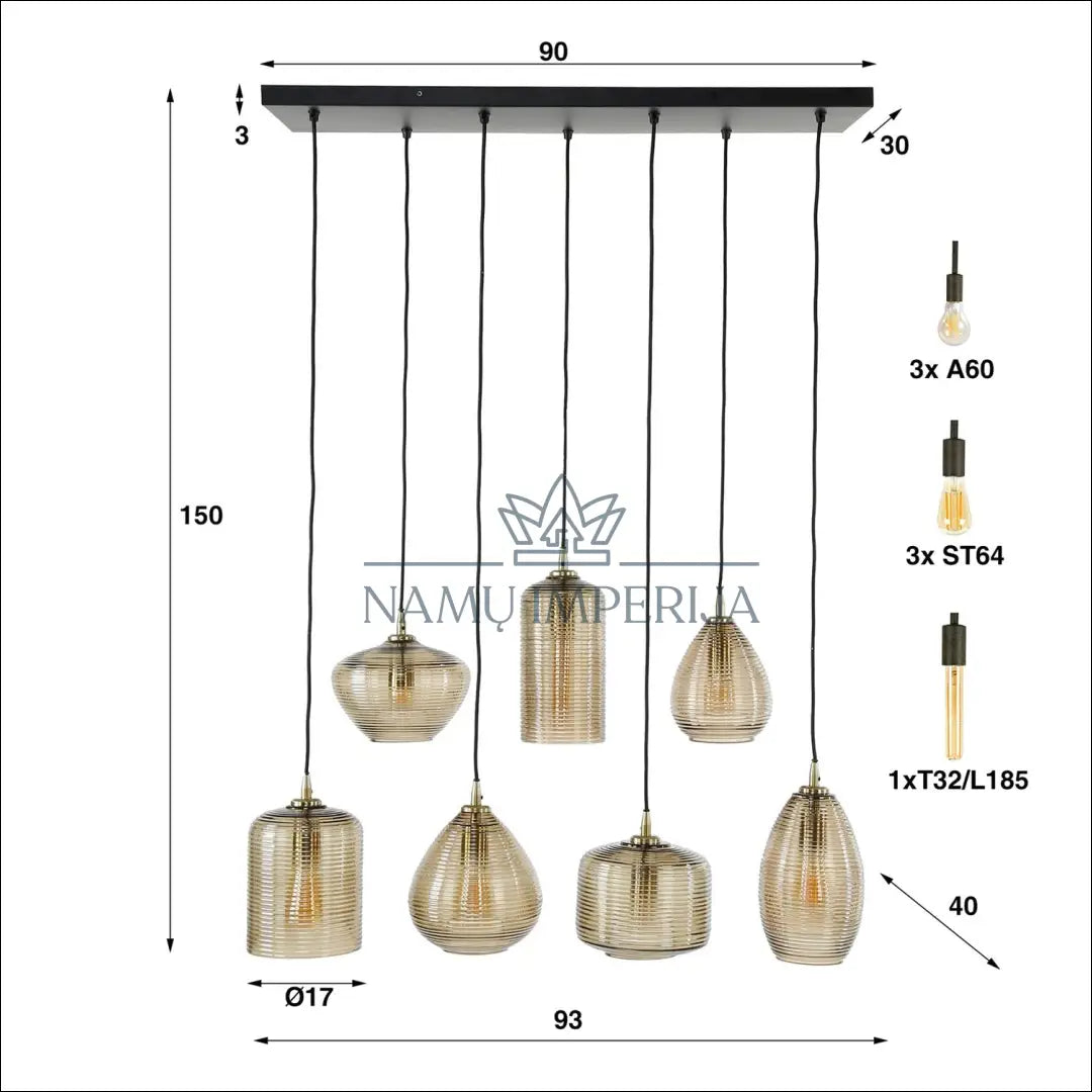 Pakabinamas šviestuvas DI9255 - €195 Save 50% 100-200, __label:Pristatymas 1-2 d.d., color-ruda, interjeras,