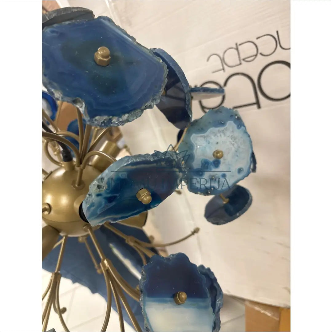 Pakabinamas šviestuvas DI9715 - €735 Save 50% __label:Pristatymas 1-2 d.d., color-auksine, color-melyna, interjeras,