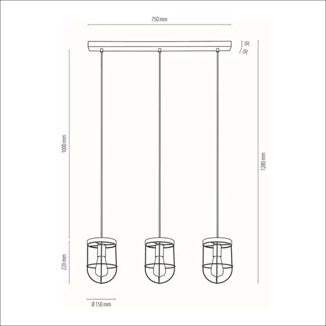 Pakabinamas šviestuvas DI9803 - €61 Save 55% 50-100, __label:Pristatymas 1-2 d.d., color-auksine, color-juoda,