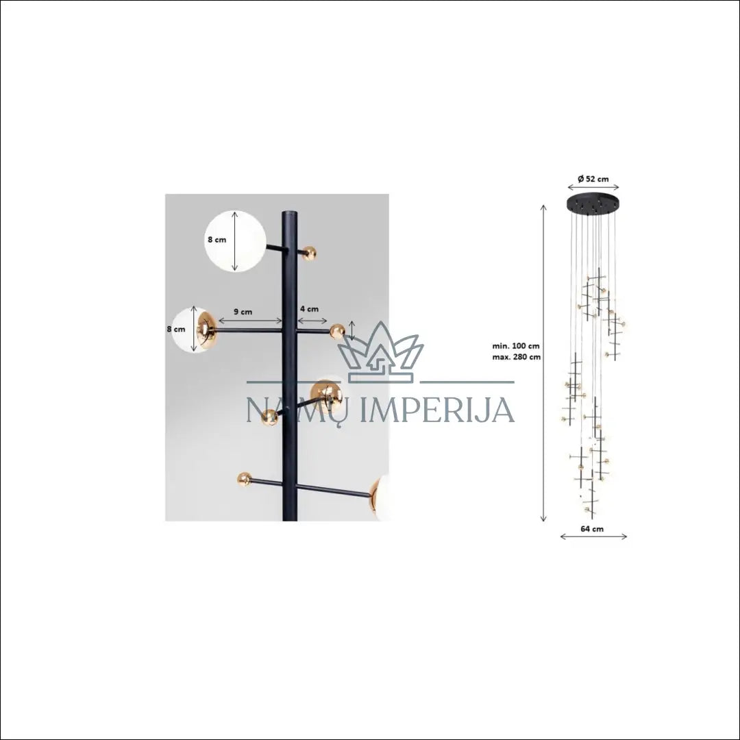 Pakabinamas šviestuvas ’Kare Design’ DI10241 - €740 Save 50% __label:Pristatymas 1-2 d.d., color-auksine, color-balta,