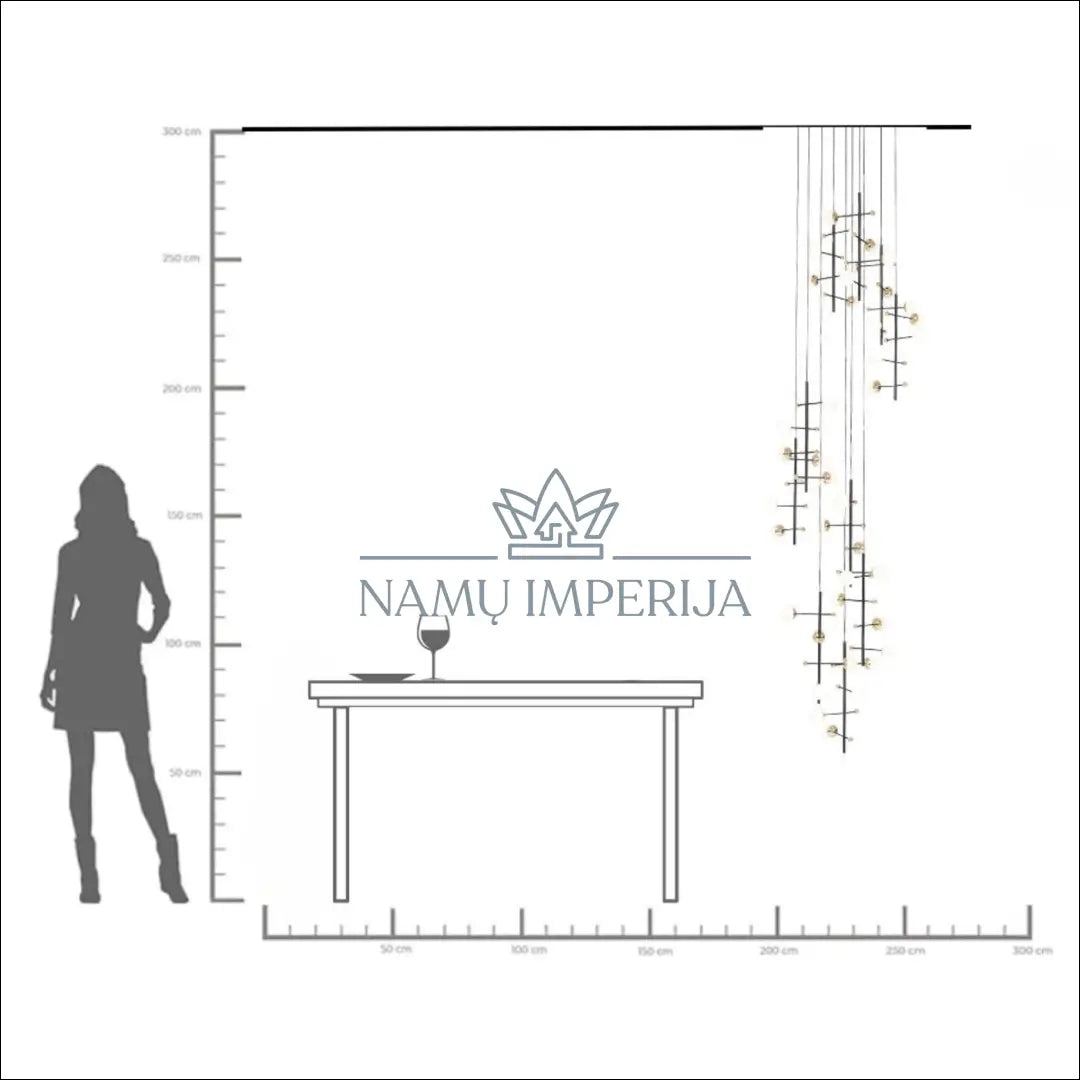 Pakabinamas šviestuvas ’Kare Design’ DI10241 - €740 Save 50% __label:Pristatymas 1-2 d.d., color-auksine, color-balta,