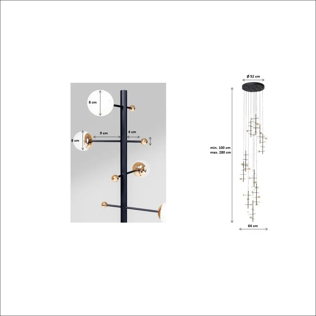 Pakabinamas šviestuvas ’Kare Design’ DI11312 - €900 Save 50% __label:Pristatymas 1-2 d.d., color-auksine, color-balta,