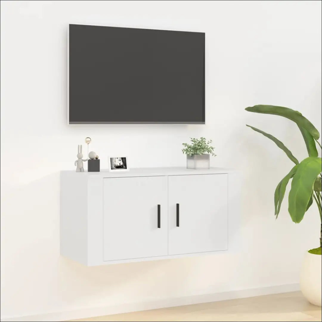Pakabinamas TV staliukas SI1666 - €30 Save 55% 25-50, __label:Pristatymas 1-2 d.d., color-balta, material-mediena,