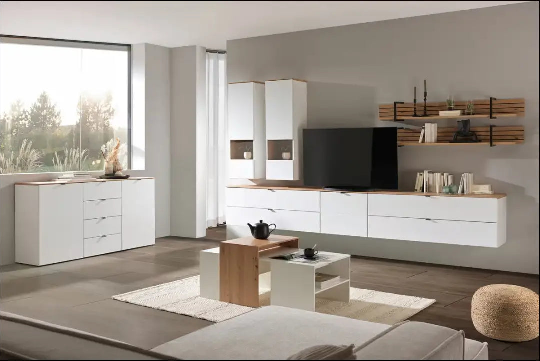 Pakabinamas TV staliukas SI2181 - €170 Save 50% 100-200, __label:Pristatymas 1-2 d.d., color-balta, color-ruda,