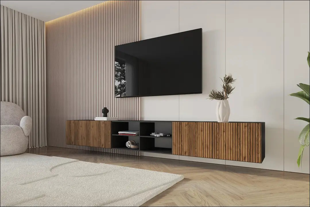 Pakabinamas TV staliukas SI2326 - €306 Save 40% __label:Pristatymas 1-2 d.d., color-juoda, color-ruda, material-mdf,