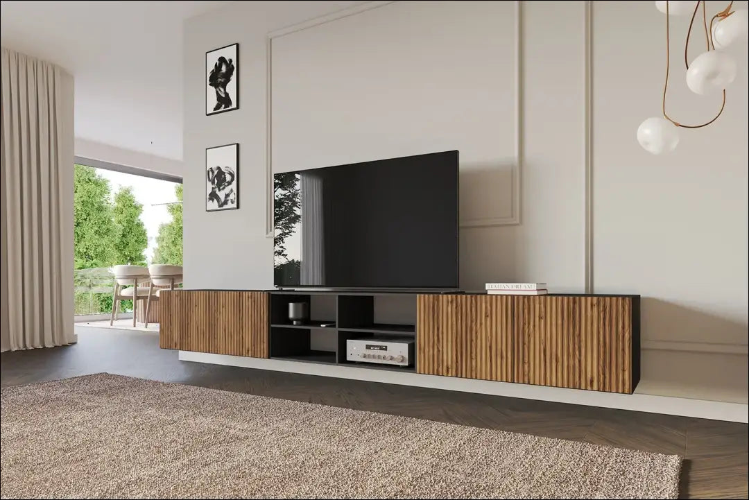 Pakabinamas TV staliukas SI2326 - €306 Save 40% __label:Pristatymas 1-2 d.d., color-juoda, color-ruda, material-mdf,