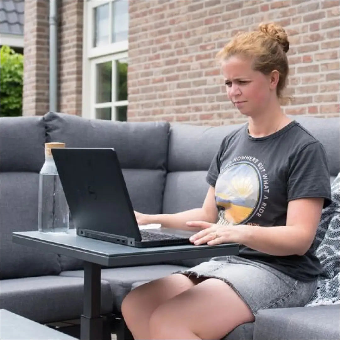 Pakeliamas šoninis staliukas SI1941 - €105 Save 50% 100-200, __label:Pristatymas 1-2 d.d., color-pilka, lauko baldai,