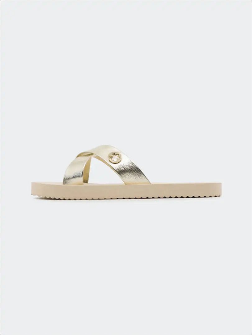 Paplūdimio šlepetės (36) DR123 - €18 Save 50% __label:Pristatymas 1-2 d.d., color-auksine, drabuziai, tekstile,