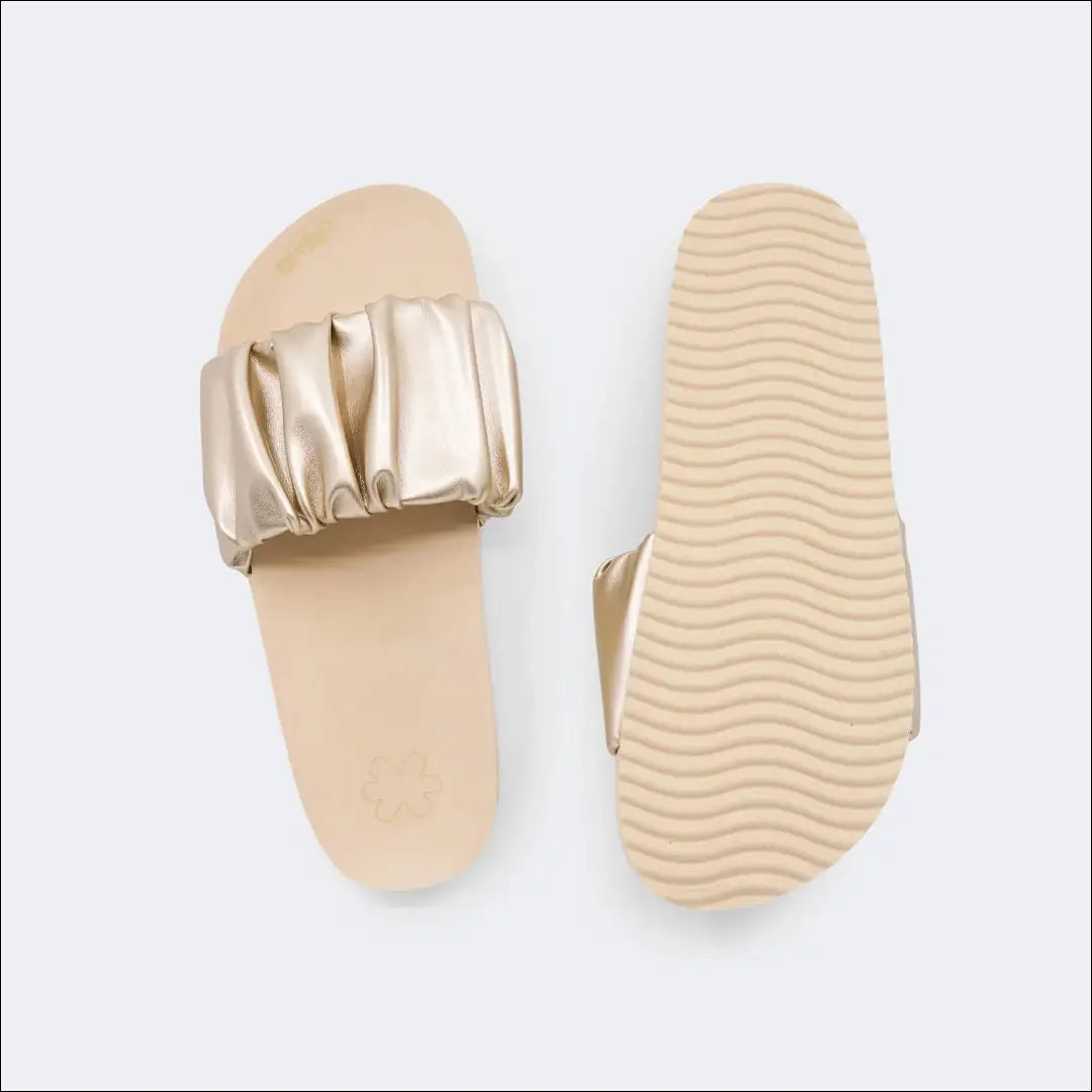 Paplūdimio šlepetės (36) DR134 - €23 Save 50% __label:Pristatymas 1-2 d.d., color-auksine, drabuziai, tekstile,