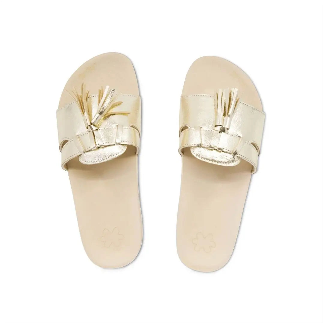 Paplūdimio šlepetės (42) DR115 - €23 Save 50% __label:Pristatymas 1-2 d.d., color-auksine, color-smelio, drabuziai,