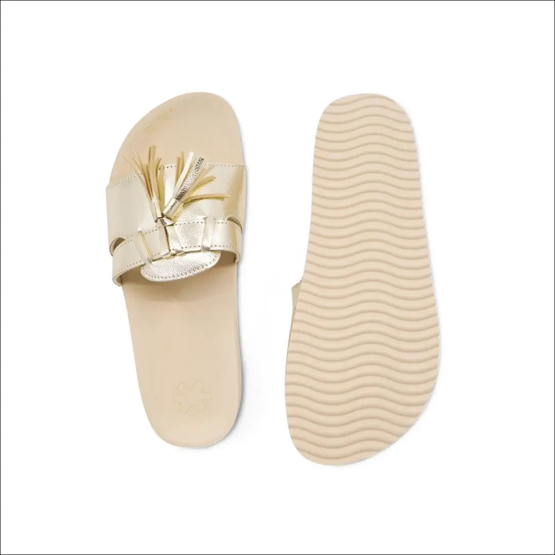 Paplūdimio šlepetės (42) DR115 - €23 Save 50% __label:Pristatymas 1-2 d.d., color-auksine, color-smelio, drabuziai,