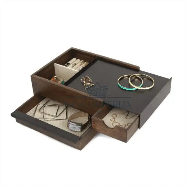 Papuošalų dėžutė DI9362 - €33 Save 55% 25-50, __label:Pristatymas 1-2 d.d., color-juoda, color-ruda, color-smelio €25