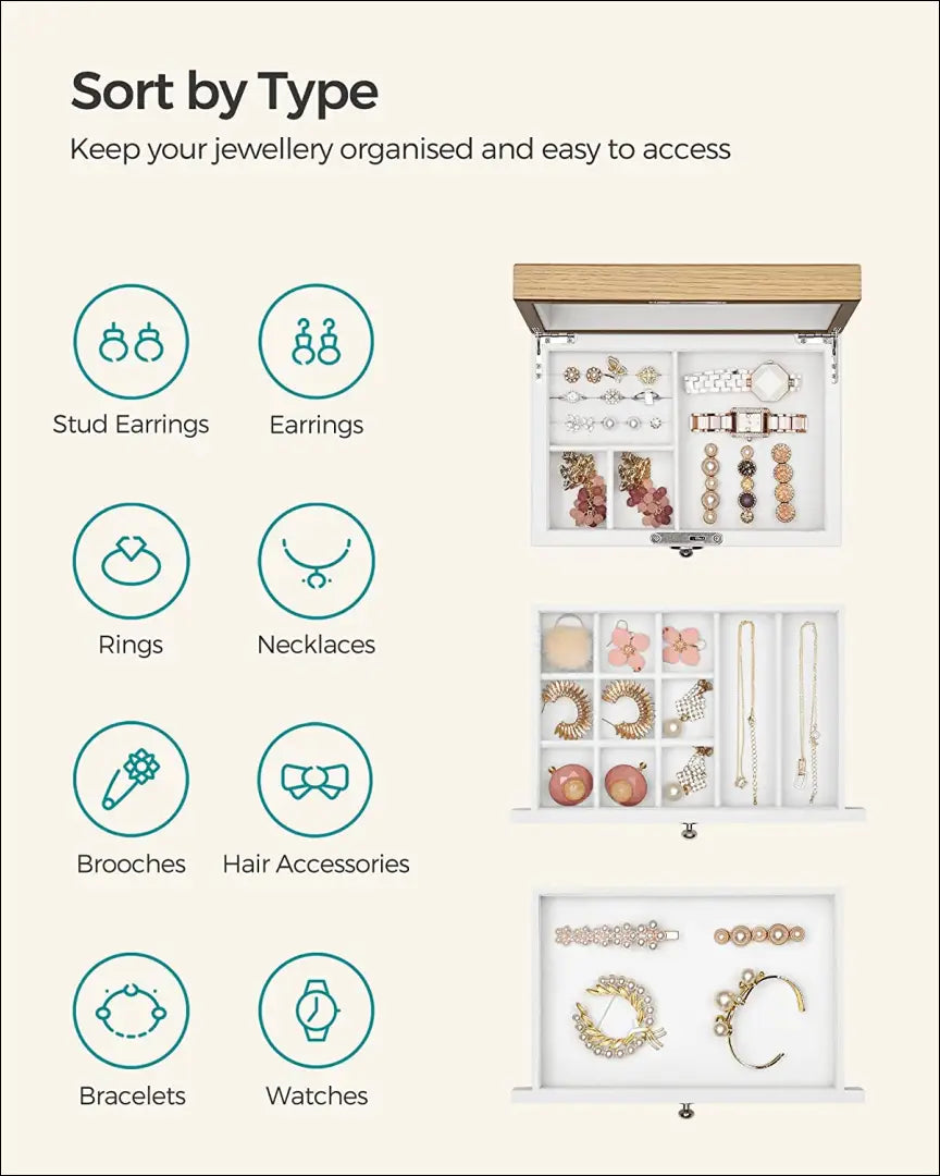 Papuošalų dėžutė SM1572 - €73 Save 40% 50-100, __label:Pristatymas 5-14 d.d., notouch30, papuosalu-dezute, song