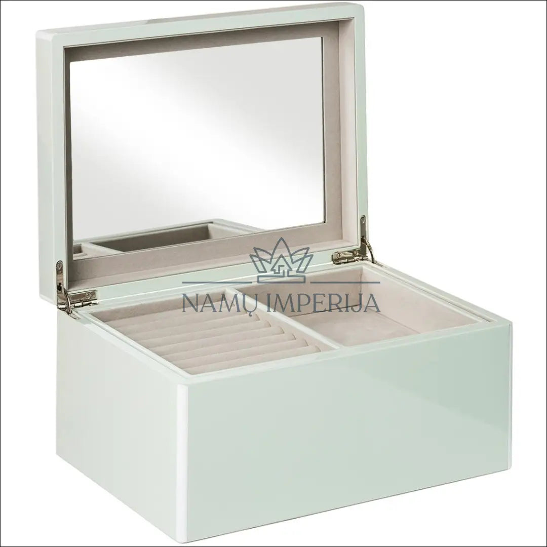 Papuošalų dėžutė su veidrodžiu DI3734 - €38 Save 65% 25-50, color-balta, color-pilka, dekoracijos, interjeras