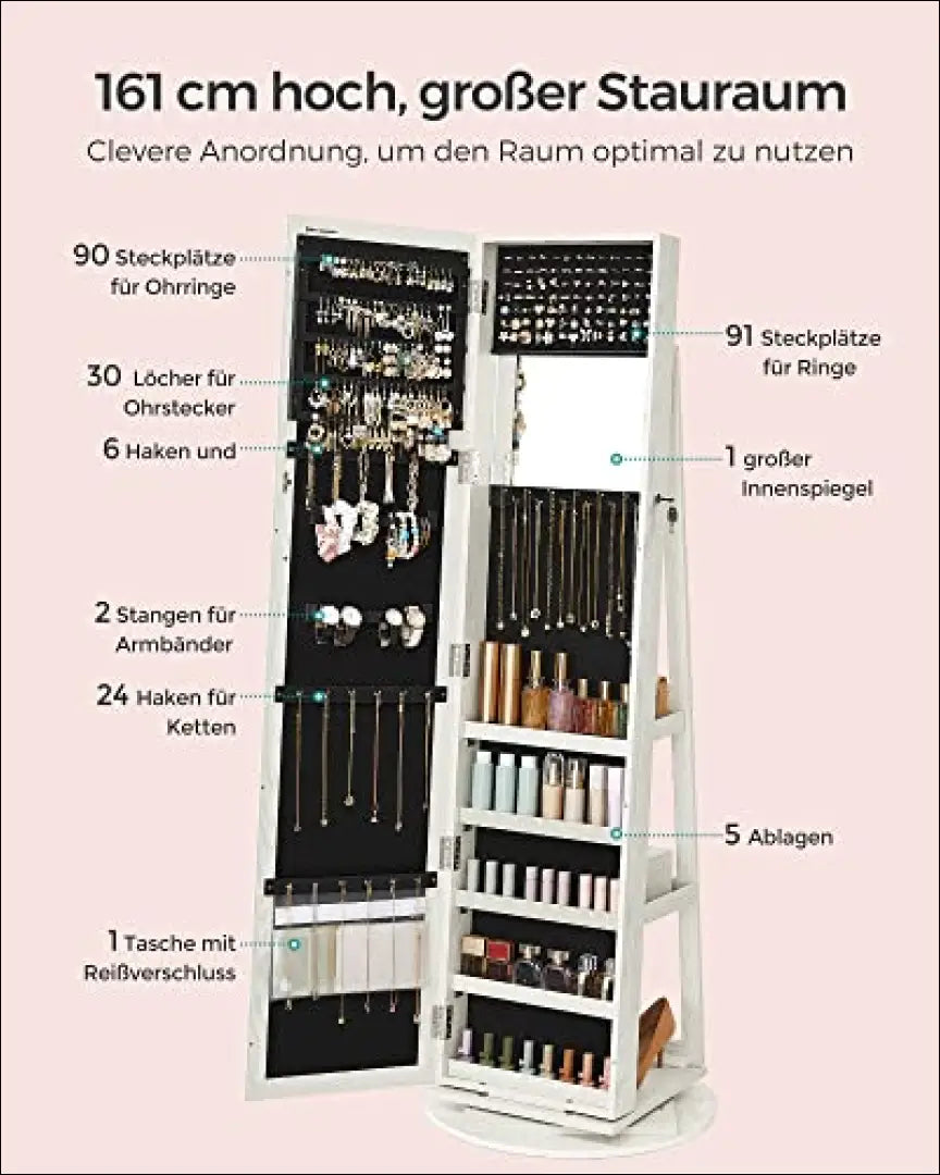 Papuošalų spintelė SM1560 - €223 Save 40% __label:Pristatymas 5-14 d.d., notouch30, over-200, papuosalu-spintele, song