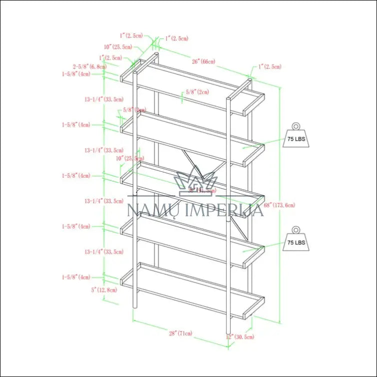 Pastatoma lentyna SI842 - €77 Save 65% 50-100, __label:Pristatymas 1-2 d.d., biuro-baldai, biuro-lentynos,