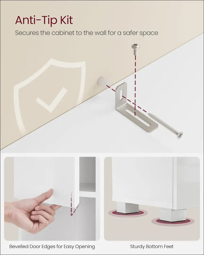 Pastatoma spintelė SM574 - €125 Save 40% 100-200, __label:Pristatymas 5-14 d.d., notouch30, song, spalva-balta