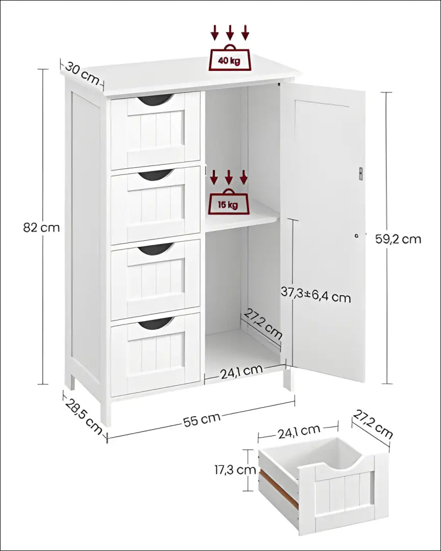 Pastatoma spintelė SM576 - €126 Save 40% 100-200, __label:Pristatymas 5-14 d.d., notouch30, song, spalva-balta
