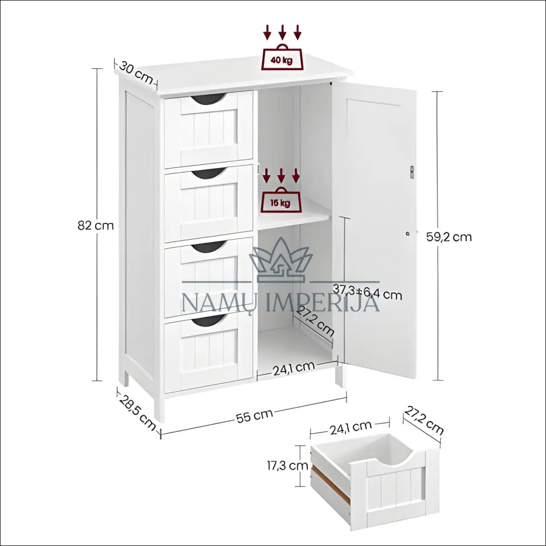 Pastatoma spintelė SM576 - €147 Save 30% 100-200, __label:Pristatymas 5-14 d.d., notouch30, song, spalva-balta