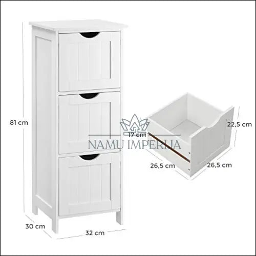Pastatoma spintelė SM587 - €99 Save 40% 50-100, __label:Pristatymas 5-14 d.d., notouch30, song, spalva-balta 32x30x81cm