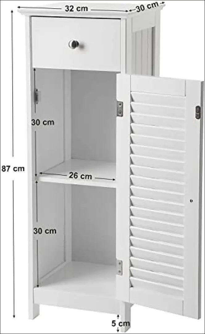Pastatoma spintelė SM589 - €91 Save 40% 50-100, __label:Pristatymas 5-14 d.d., notouch30, song, spalva-balta 32x30x87cm