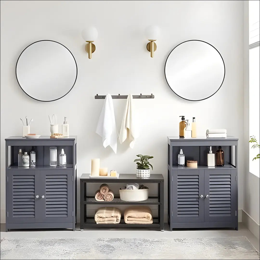 Pastatoma spintelė SM593 - €123 Save 40% 100-200, __label:Pristatymas 5-14 d.d., notouch30, song, spalva-pilka