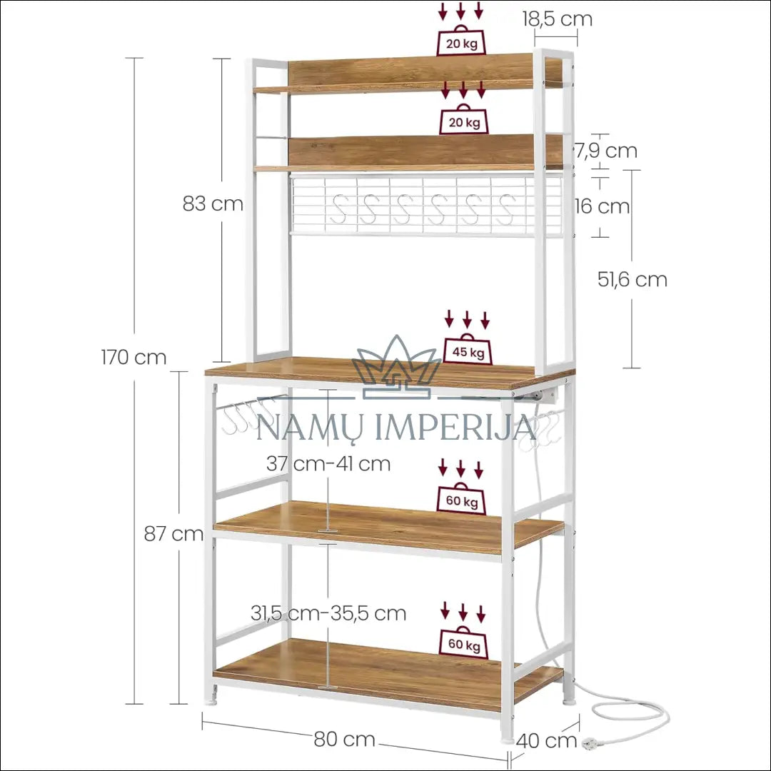 Pastatoma virtuvės lentyna SM1612 - €153 Save 30% 100-200, __label:Pristatymas 5-14 d.d., notouch30, song,