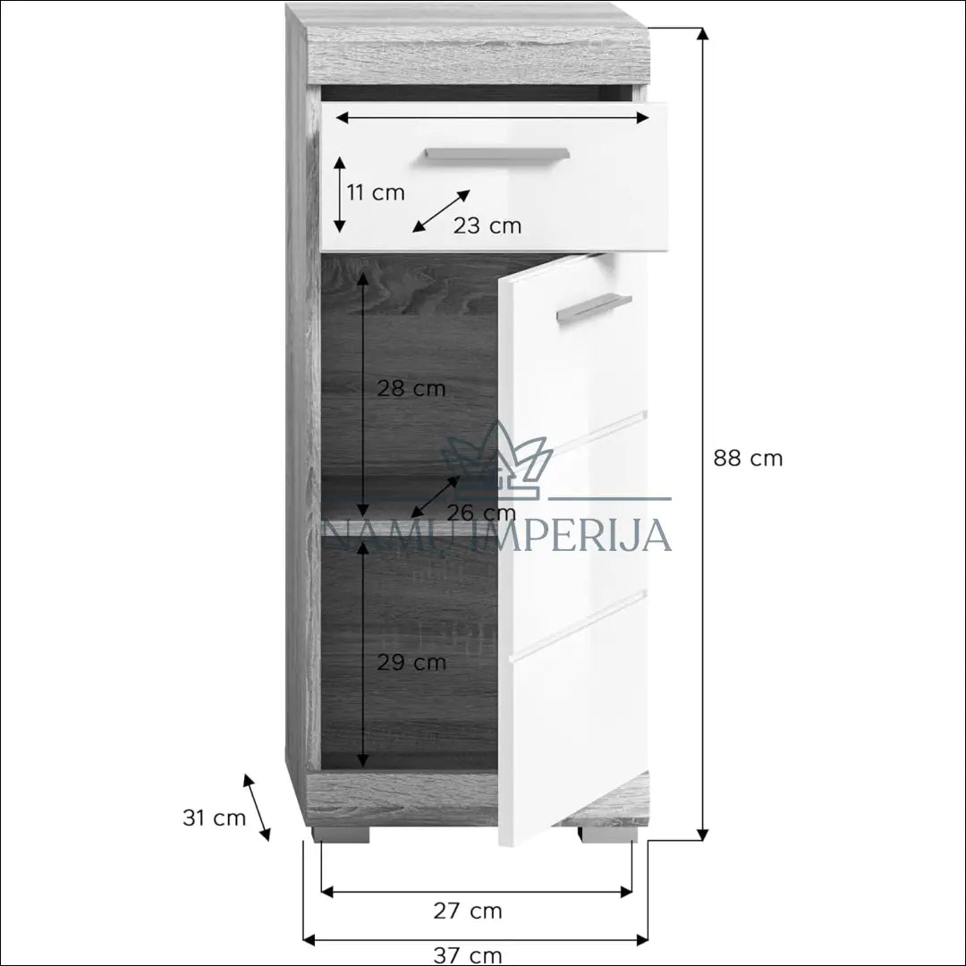 Pastatoma vonios spintelė KI1127 - €54 Save 50% 50-100, __label:Pristatymas 1-2 d.d., color-balta, color-ruda,