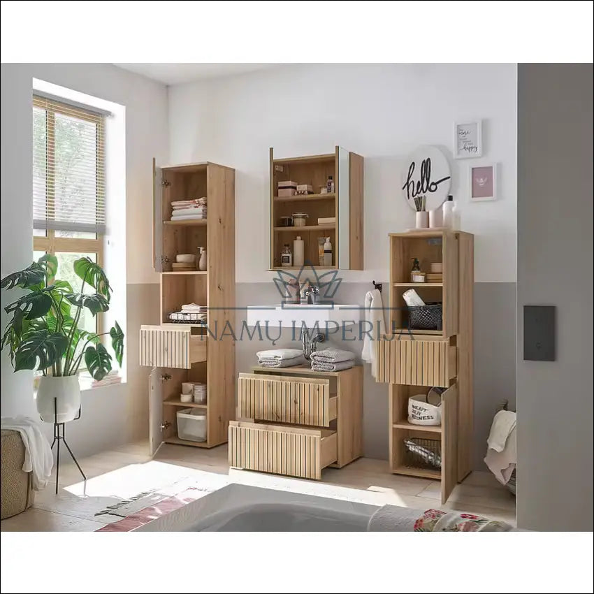 Pastatoma vonios spintelė KI1192 - €58 Save 50% 50-100, __label:Pristatymas 1-2 d.d., color-ruda, material-mdf,