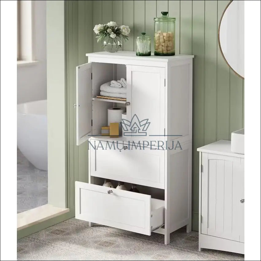 Pastatoma vonios spintelė KI1208 - €54 Save 50% 50-100, __label:Pristatymas 1-2 d.d., color-balta, material-mdf, Push