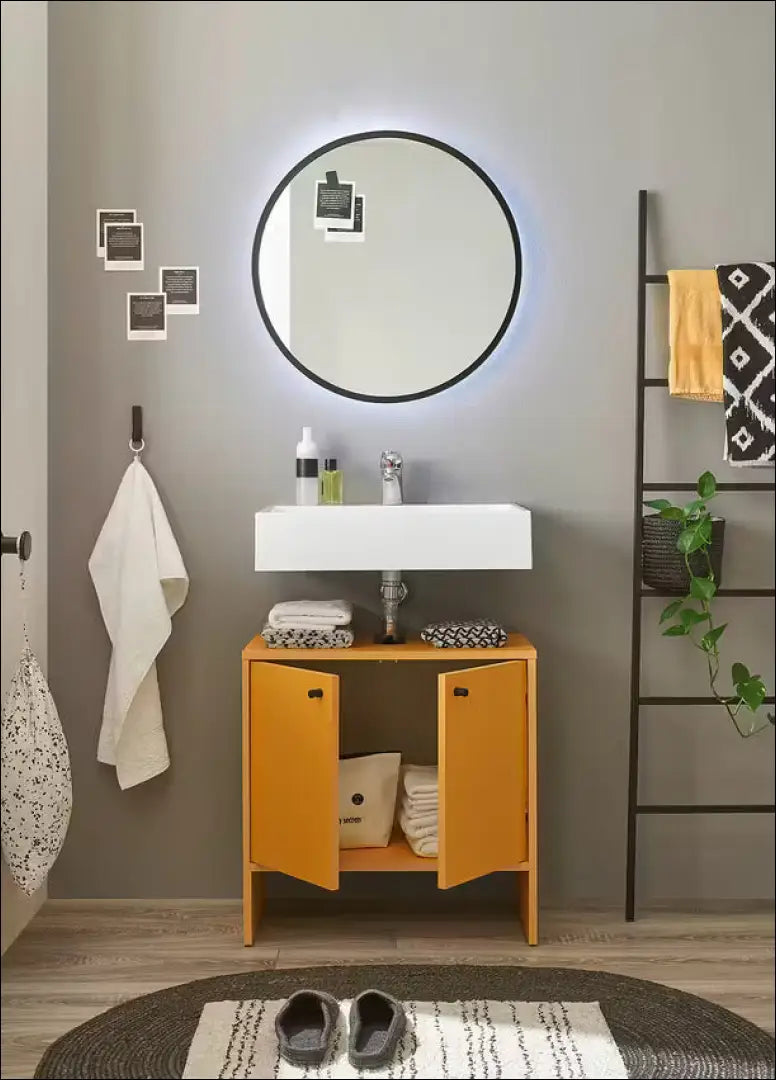 Pastatoma vonios spintelė KI1213 - €34 Save 50% 25-50, __label:Pristatymas 1-2 d.d., color-geltona, material-mediena,