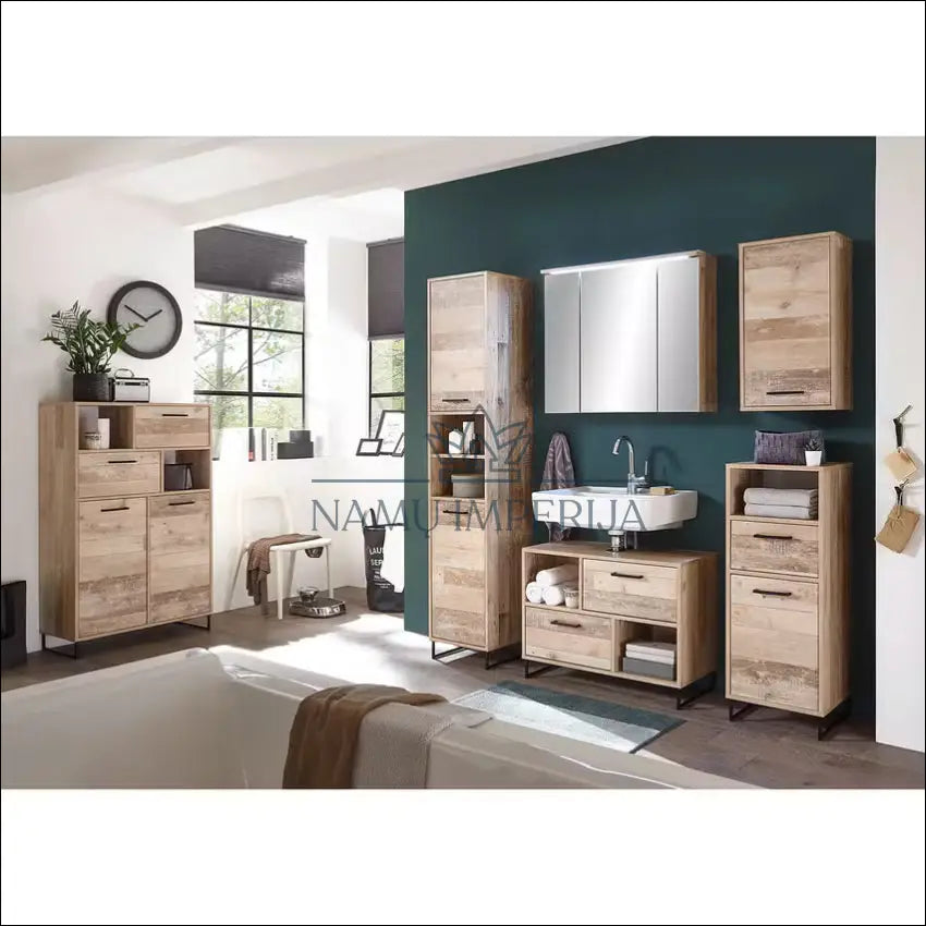 Pastatoma vonios spintelė KI1225 - €63 Save 50% 50-100, __label:Pristatymas 1-2 d.d., color-ruda, material-mediena,