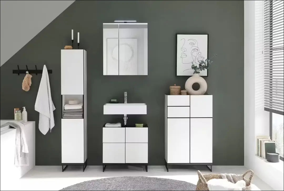 Pastatoma vonios spintelė KI1249 - €72 Save 50% 50-100, __label:Pristatymas 1-2 d.d., color-balta, color-pilka,