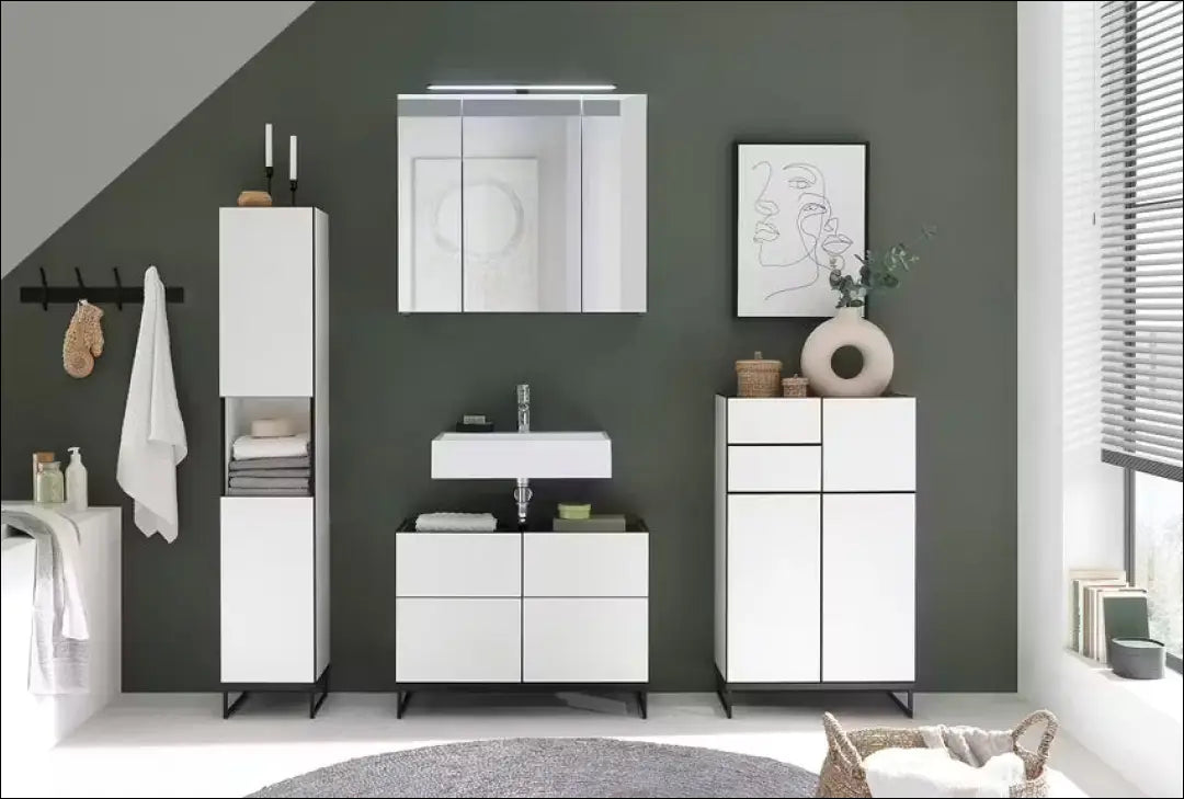 Pastatoma vonios spintelė KI1249 - €72 Save 50% 50-100, __label:Pristatymas 1-2 d.d., color-balta, color-pilka,