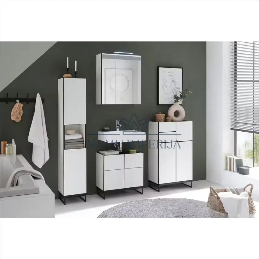Pastatoma vonios spintelė KI1266 €83 Save 50% 50 100, __label:Pristatymas 1 2 d.d., color balta, pilka, material