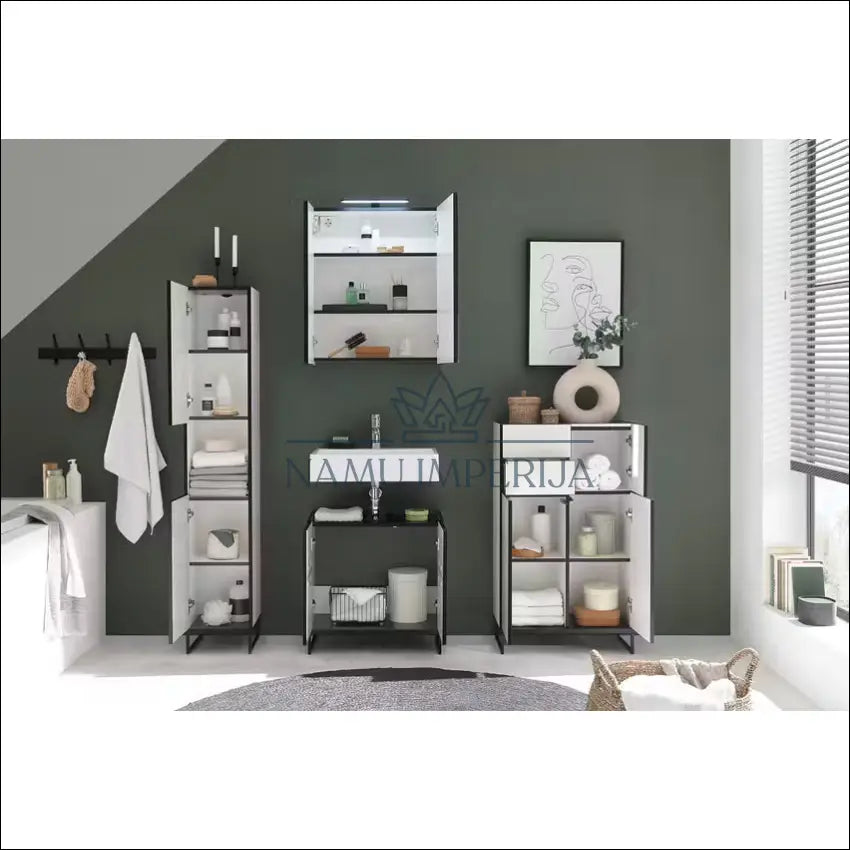 Pastatoma vonios spintelė KI1266 €83 Save 50% 50 100, __label:Pristatymas 1 2 d.d., color balta, pilka, material