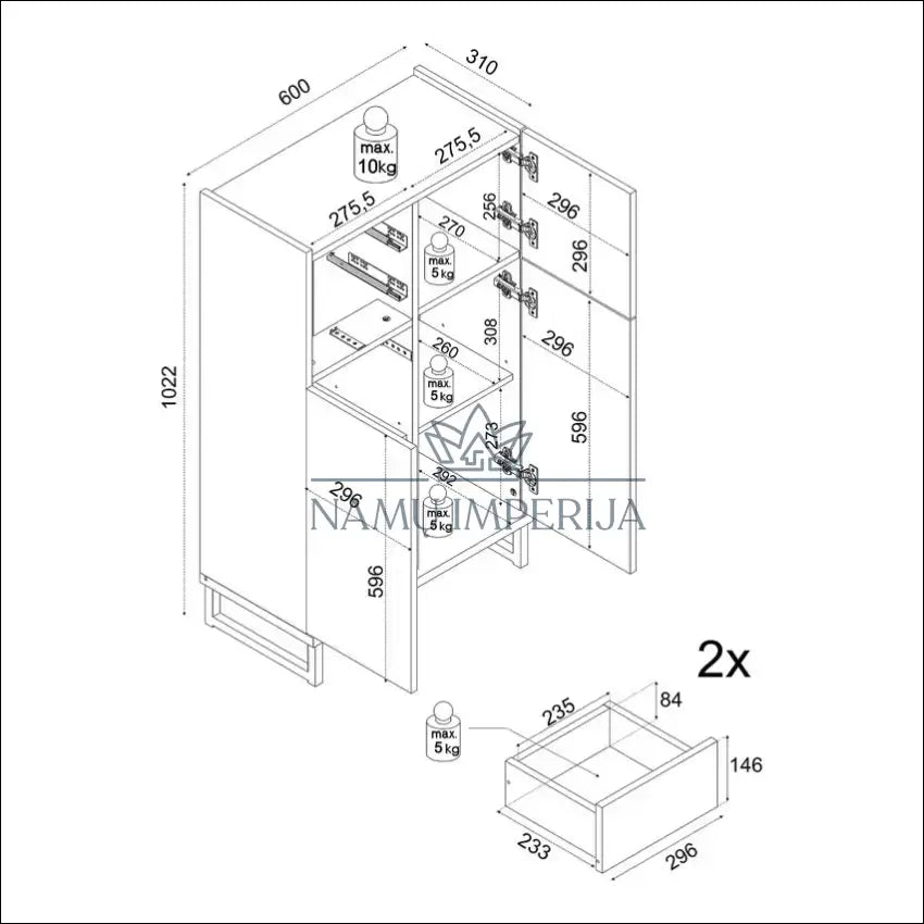 Pastatoma vonios spintelė KI1266 €83 Save 50% 50 100, __label:Pristatymas 1 2 d.d., color balta, pilka, material