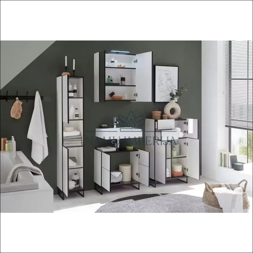 Pastatoma vonios spintelė KI1266 €83 Save 50% 50 100, __label:Pristatymas 1 2 d.d., color balta, pilka, material