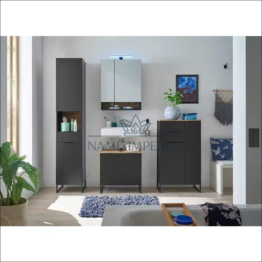 Pastatoma vonios spintelė KI1271 €83 Save 50% 50 100, __label:Pristatymas 1 2 d.d., color juoda, material mdf, Push