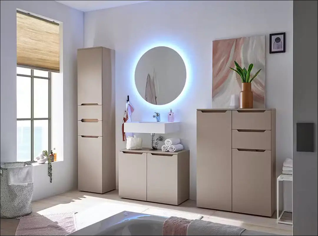 Pastatoma vonios spintelė KI1273 - €64 Save 50% 50-100, __label:Pristatymas 1-2 d.d., color-kremas, color-ruda,