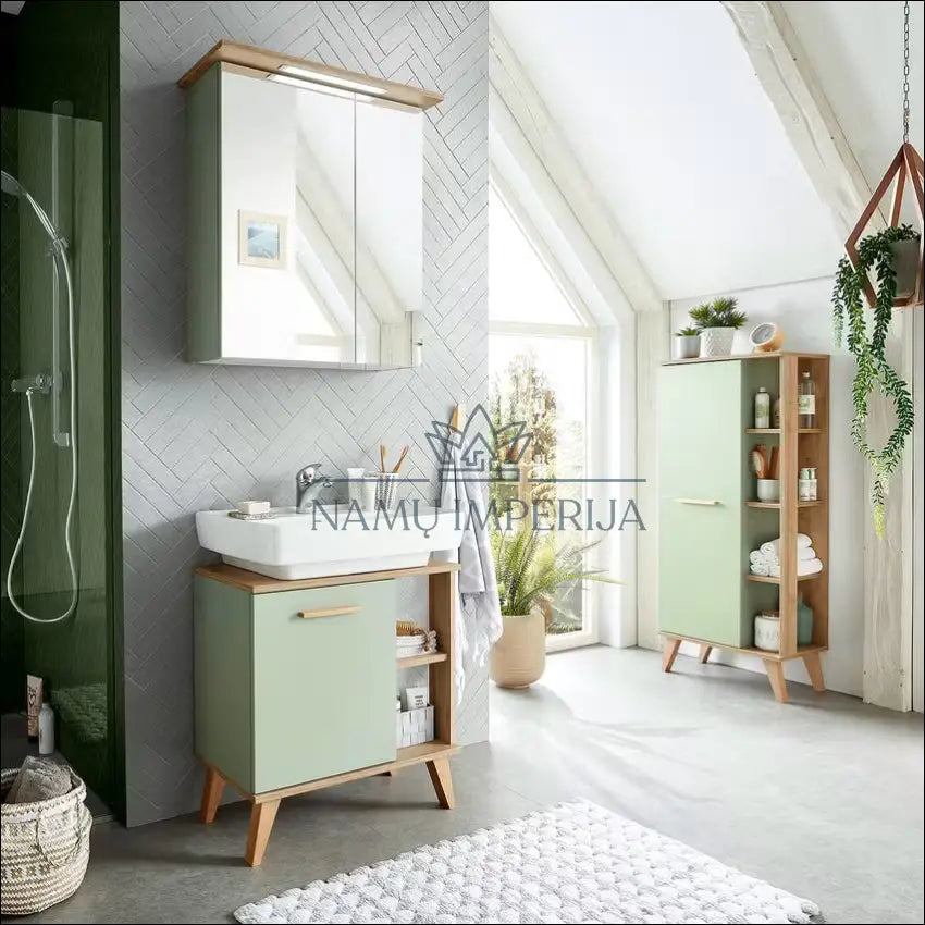 Pastatoma vonios spintelė KI1290 €63 Save 50% 50 100, __label:Pristatymas 1 2 d.d., color ruda, zalia, material mediena