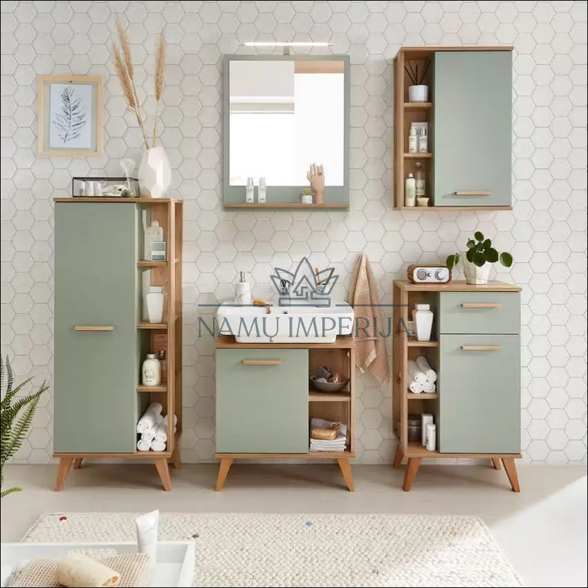 Pastatoma vonios spintelė KI1290 €63 Save 50% 50 100, __label:Pristatymas 1 2 d.d., color ruda, zalia, material mediena