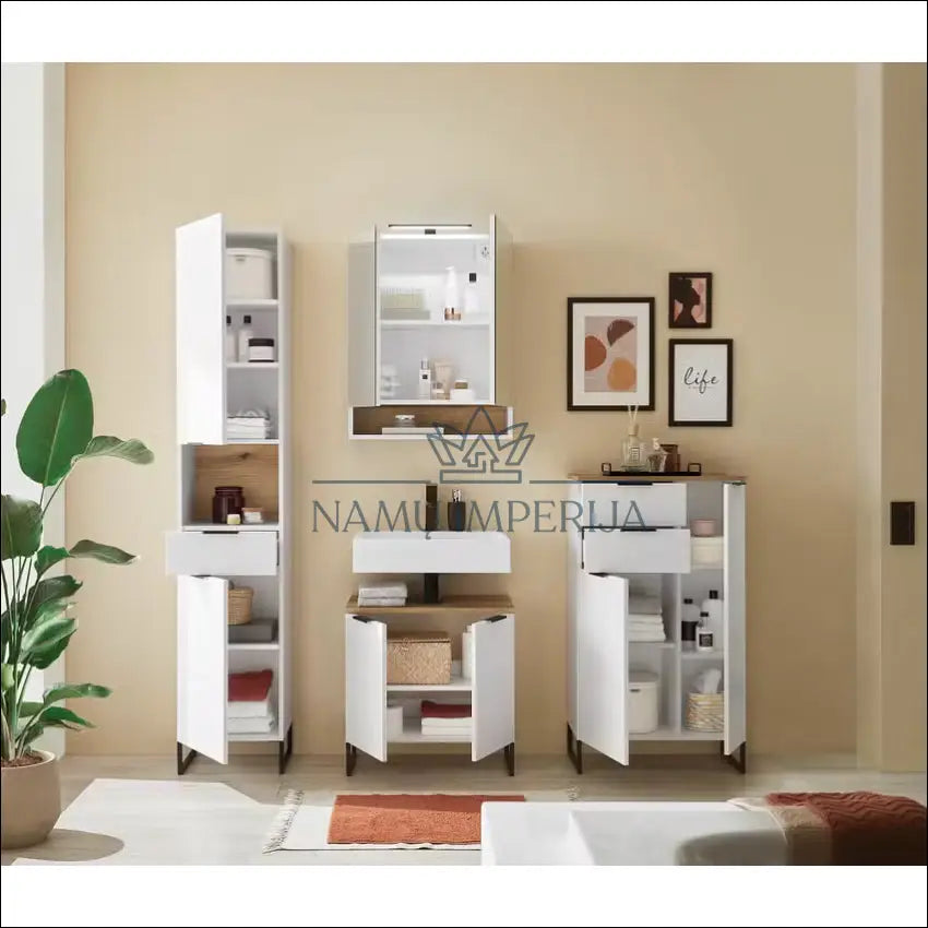 Pastatoma vonios spintelė KI1297 €53 Save 50% 50 100, __label:Pristatymas 1 2 d.d., color balta, ruda, material mdf €50