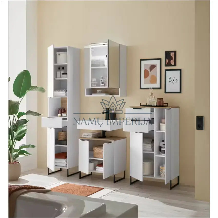 Pastatoma vonios spintelė KI1297 €53 Save 50% 50 100, __label:Pristatymas 1 2 d.d., color balta, ruda, material mdf €50