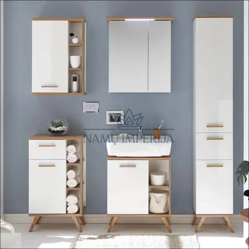 Pastatoma vonios spintelė KI1299 €80 Save 50% 50 100, __label:Pristatymas 1 2 d.d., color balta, ruda, material mediena
