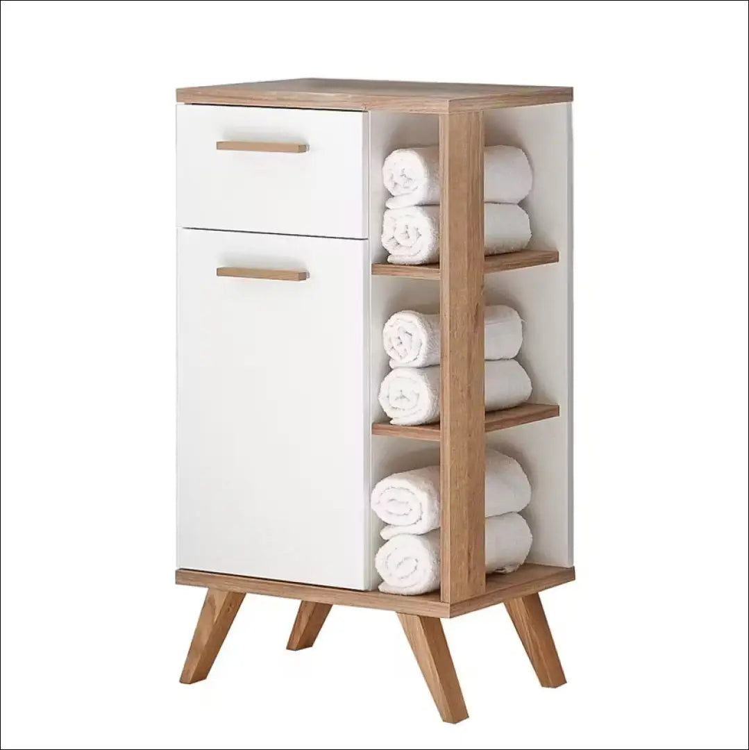 Pastatoma vonios spintelė KI1299 - €80 Save 50% 50-100, __label:Pristatymas 1-2 d.d., color-balta, color-ruda,