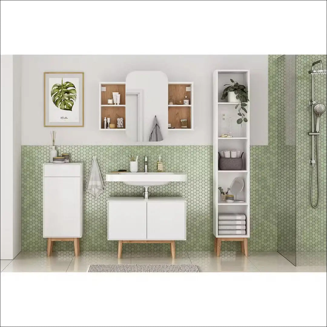 Pastatoma vonios spintelė KI1306 - €65 Save 50% 50-100, __label:Pristatymas 1-2 d.d., color-balta, color-ruda,