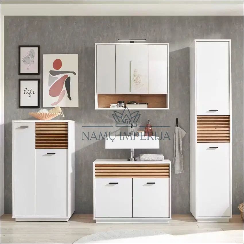Pastatoma vonios spintelė KI1319 €55 Save 50% 50 100, __label:Pristatymas 1 2 d.d., color balta, ruda, material mediena